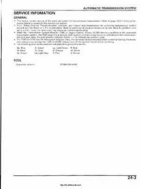 2003 Honda ATV TRX650FA Rincon Factory Service Manual, Page 468