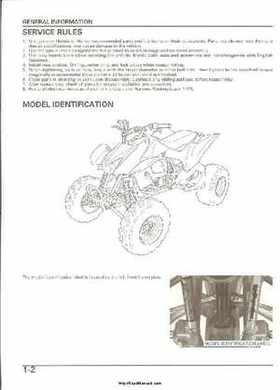 2004-2005 Honda TRX450R Factory Sevice Manual, Page 5