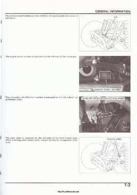 2004-2005 Honda TRX450R Factory Sevice Manual, Page 6