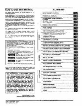2004-2006 (2007) Honda TRX400FA Fourtrax Rancher / TRX400FGA Rancher AT GPScape Service Manual, Page 3