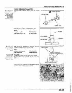 2004-2006 (2007) Honda TRX400FA Fourtrax Rancher / TRX400FGA Rancher AT GPScape Service Manual, Page 353