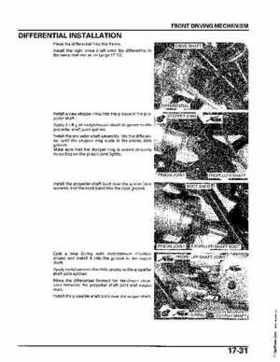 2004-2006 (2007) Honda TRX400FA Fourtrax Rancher / TRX400FGA Rancher AT GPScape Service Manual, Page 357