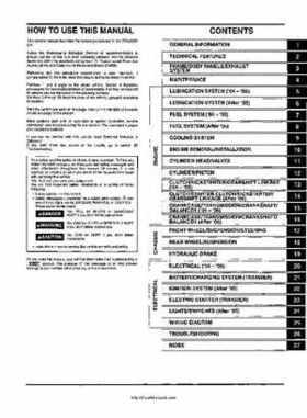 2004-2009 Honda TRX450R/TRX450ER Service Manual, Page 3