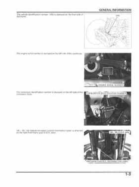 2004-2009 Honda TRX450R/TRX450ER Service Manual, Page 7