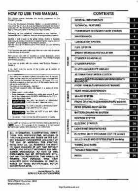 2005-2006 Honda ATV TRX500FE/FM/TM FourTrax Foreman Factory Service Manual, Page 3