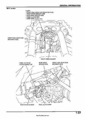 2005-2006 Honda ATV TRX500FE/FM/TM FourTrax Foreman Factory Service Manual, Page 31