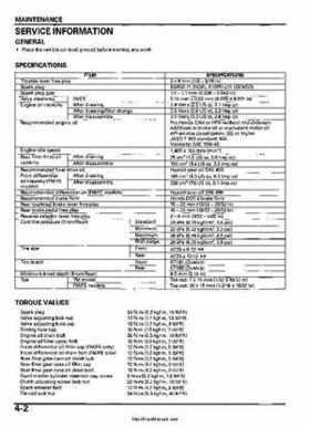 2005-2006 Honda ATV TRX500FE/FM/TM FourTrax Foreman Factory Service Manual, Page 62