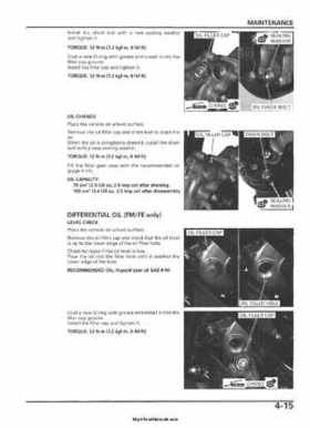 2005-2006 Honda ATV TRX500FE/FM/TM FourTrax Foreman Factory Service Manual, Page 75