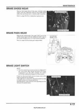 2005-2006 Honda ATV TRX500FE/FM/TM FourTrax Foreman Factory Service Manual, Page 77