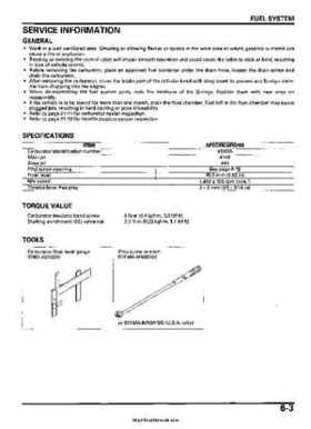 2005-2006 Honda ATV TRX500FE/FM/TM FourTrax Foreman Factory Service Manual, Page 95