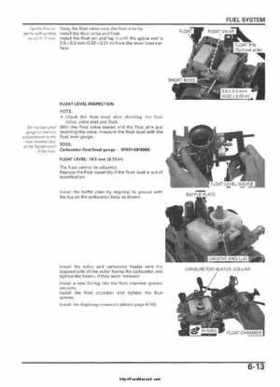 2005-2006 Honda ATV TRX500FE/FM/TM FourTrax Foreman Factory Service Manual, Page 105