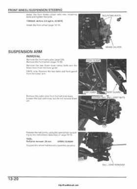 2005-2006 Honda ATV TRX500FE/FM/TM FourTrax Foreman Factory Service Manual, Page 250