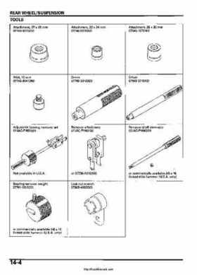 2005-2006 Honda ATV TRX500FE/FM/TM FourTrax Foreman Factory Service Manual, Page 265
