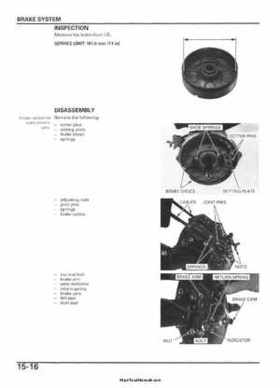 2005-2006 Honda ATV TRX500FE/FM/TM FourTrax Foreman Factory Service Manual, Page 289