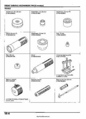 2005-2006 Honda ATV TRX500FE/FM/TM FourTrax Foreman Factory Service Manual, Page 297
