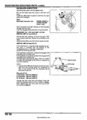 2005-2006 Honda ATV TRX500FE/FM/TM FourTrax Foreman Factory Service Manual, Page 309