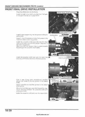 2005-2006 Honda ATV TRX500FE/FM/TM FourTrax Foreman Factory Service Manual, Page 323