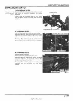 2005-2006 Honda ATV TRX500FE/FM/TM FourTrax Foreman Factory Service Manual, Page 390