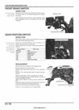 2005-2006 Honda ATV TRX500FE/FM/TM FourTrax Foreman Factory Service Manual, Page 391