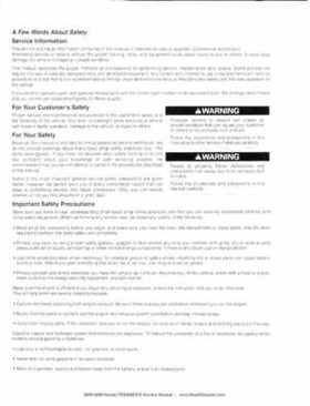 2005-2009 Honda TRX400EX/TRX400X Service Manual, Page 2