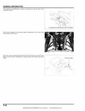 2005-2009 Honda TRX400EX/TRX400X Service Manual, Page 8