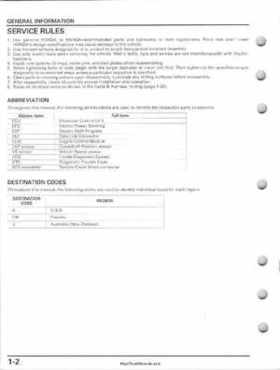 2005-2011 Honda FourTrax Foreman TRX500 FE/FPE/FM/FPM/TM Service Manual, Page 6