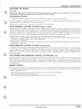 2005-2011 Honda FourTrax Foreman TRX500 FE/FPE/FM/FPM/TM Service Manual, Page 55