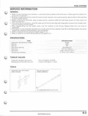2005-2011 Honda FourTrax Foreman TRX500 FE/FPE/FM/FPM/TM Service Manual, Page 119
