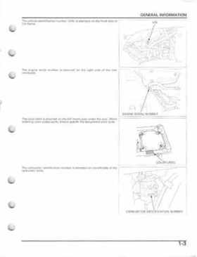2005-2011 Honda Recon TRX250TE/TM service manual, Page 6