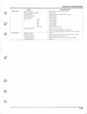 2005-2011 Honda Recon TRX250TE/TM service manual, Page 8