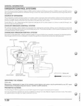 2005-2011 Honda Recon TRX250TE/TM service manual, Page 33