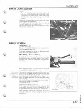 2005-2011 Honda Recon TRX250TE/TM service manual, Page 68