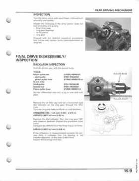 2005-2011 Honda Recon TRX250TE/TM service manual, Page 305