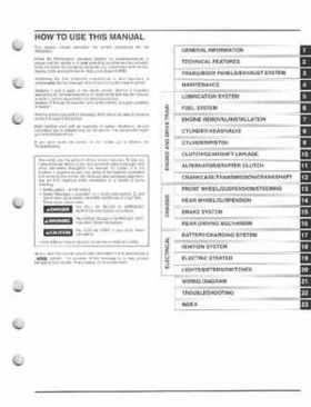 2006-2009 Honda TRX250EX/TRX250X Service Manual, Page 3