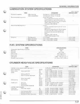 2006-2009 Honda TRX250EX/TRX250X Service Manual, Page 11