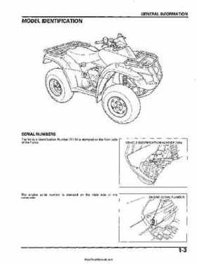 2006-2009 Honda TRX680 (TRX 680 FA-FGA) Factory Service Manual, Page 7
