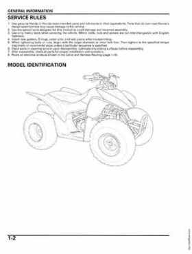 2006-2012 Honda TRX90 TRX90EX/X Service Manual, Page 6