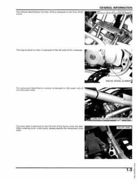 2006-2012 Honda TRX90 TRX90EX/X Service Manual, Page 7