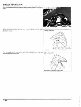 2006-2012 Honda TRX90 TRX90EX/X Service Manual, Page 8