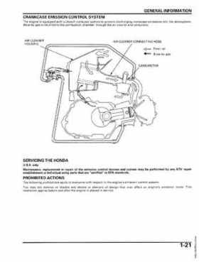 2006-2012 Honda TRX90 TRX90EX/X Service Manual, Page 25