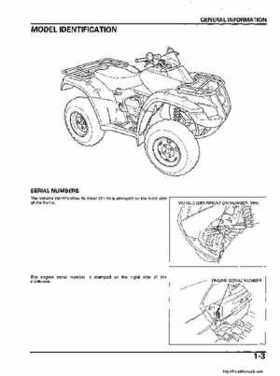 2006 Honda TRX680 Rincon Factory Service Manual, Page 7