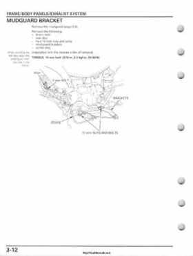 2007-2010 Honda FourTrax Rancher 420 TRX420 TRX Service Manual, Page 92