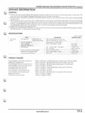 2007-2010 Honda FourTrax Rancher 420 TRX420 TRX Service Manual, Page 395
