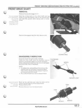 2007-2010 Honda FourTrax Rancher 420 TRX420 TRX Service Manual, Page 399