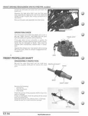 2007-2010 Honda FourTrax Rancher 420 TRX420 TRX Service Manual, Page 406