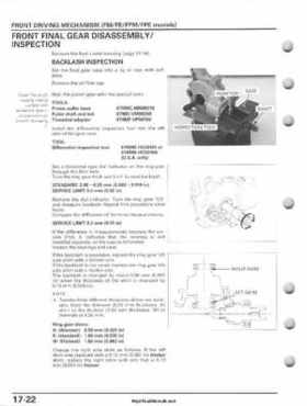 2007-2010 Honda FourTrax Rancher 420 TRX420 TRX Service Manual, Page 414