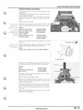 2007-2010 Honda FourTrax Rancher 420 TRX420 TRX Service Manual, Page 447