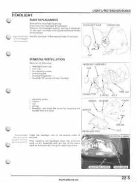 2007-2010 Honda FourTrax Rancher 420 TRX420 TRX Service Manual, Page 489