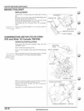 2007-2010 Honda FourTrax Rancher 420 TRX420 TRX Service Manual, Page 490