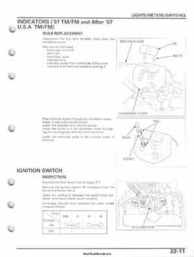 2007-2010 Honda FourTrax Rancher 420 TRX420 TRX Service Manual, Page 495